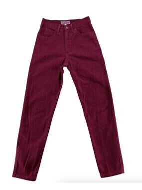 Vintage Guess Georges Marciano USA Burgundy High Rise Mom Jeans Women 27